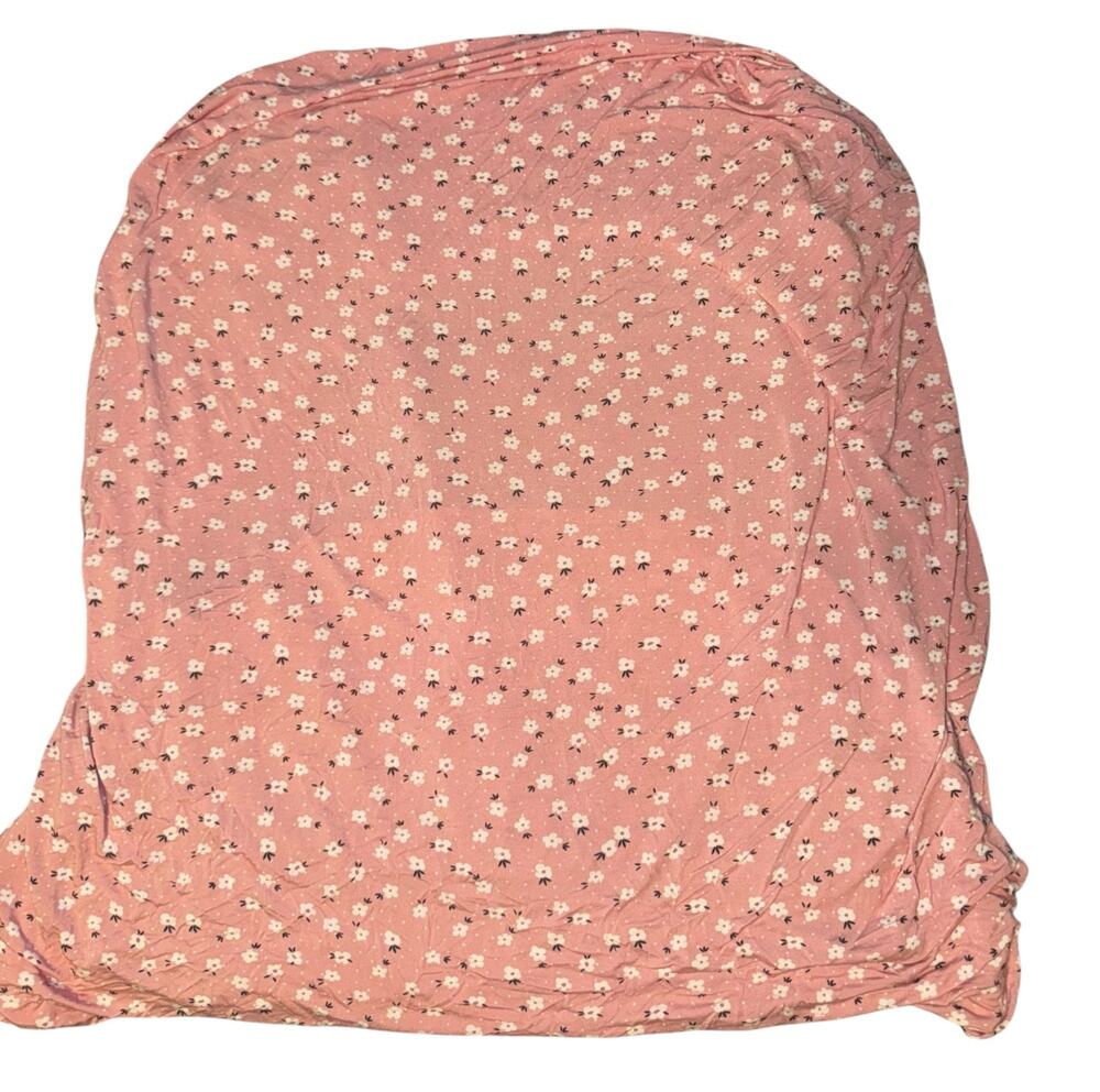 Posh Peanut Floral Bamboo Crib Fitted Sheet Pink Soft White Girl Cute